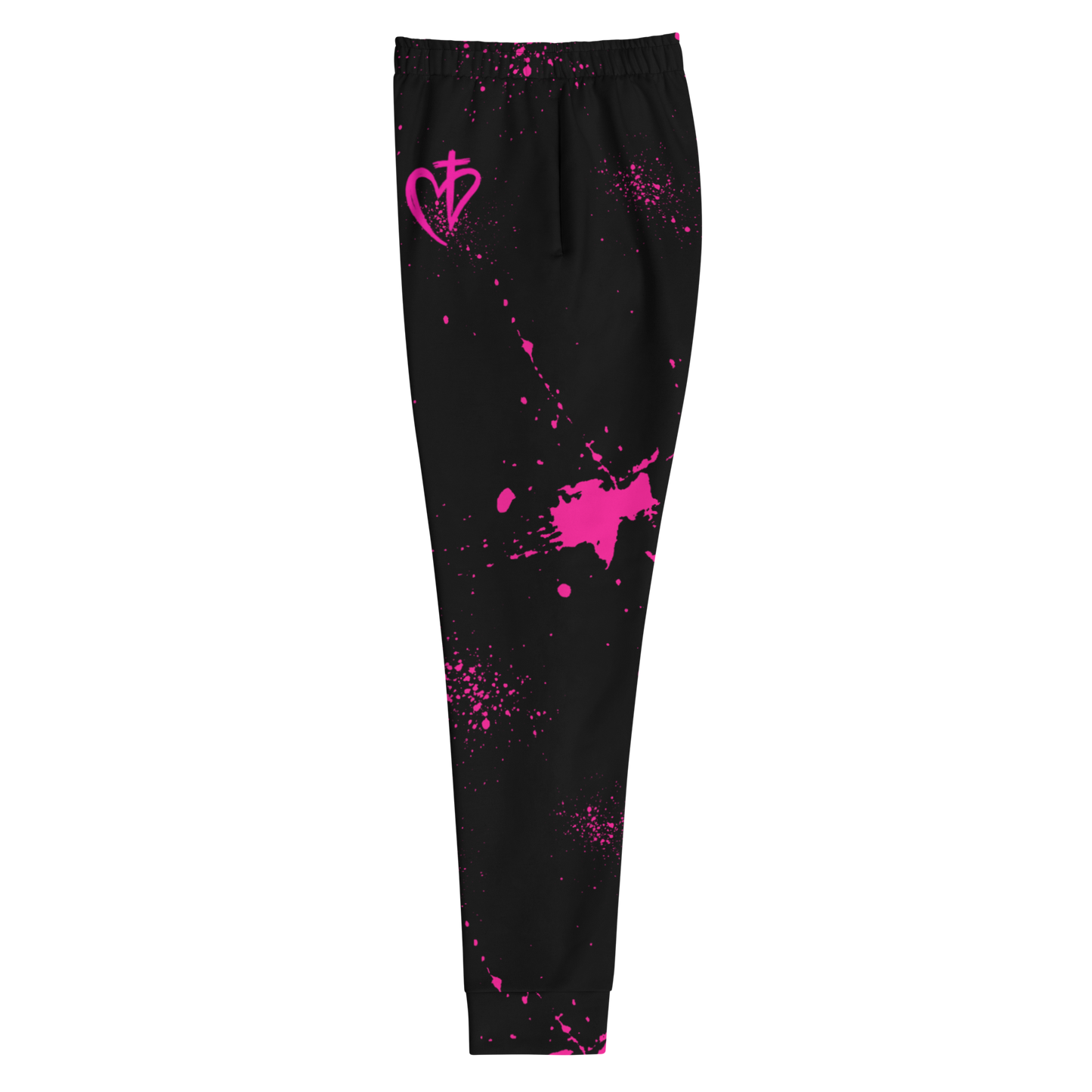 Black & Pink Splatter Women's Joggers