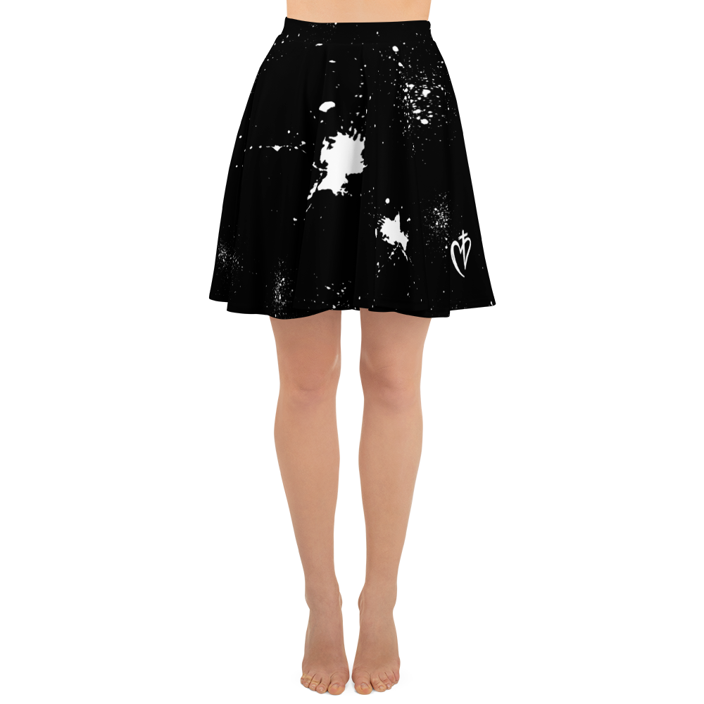 Black & White Splatter Women's Skirt
