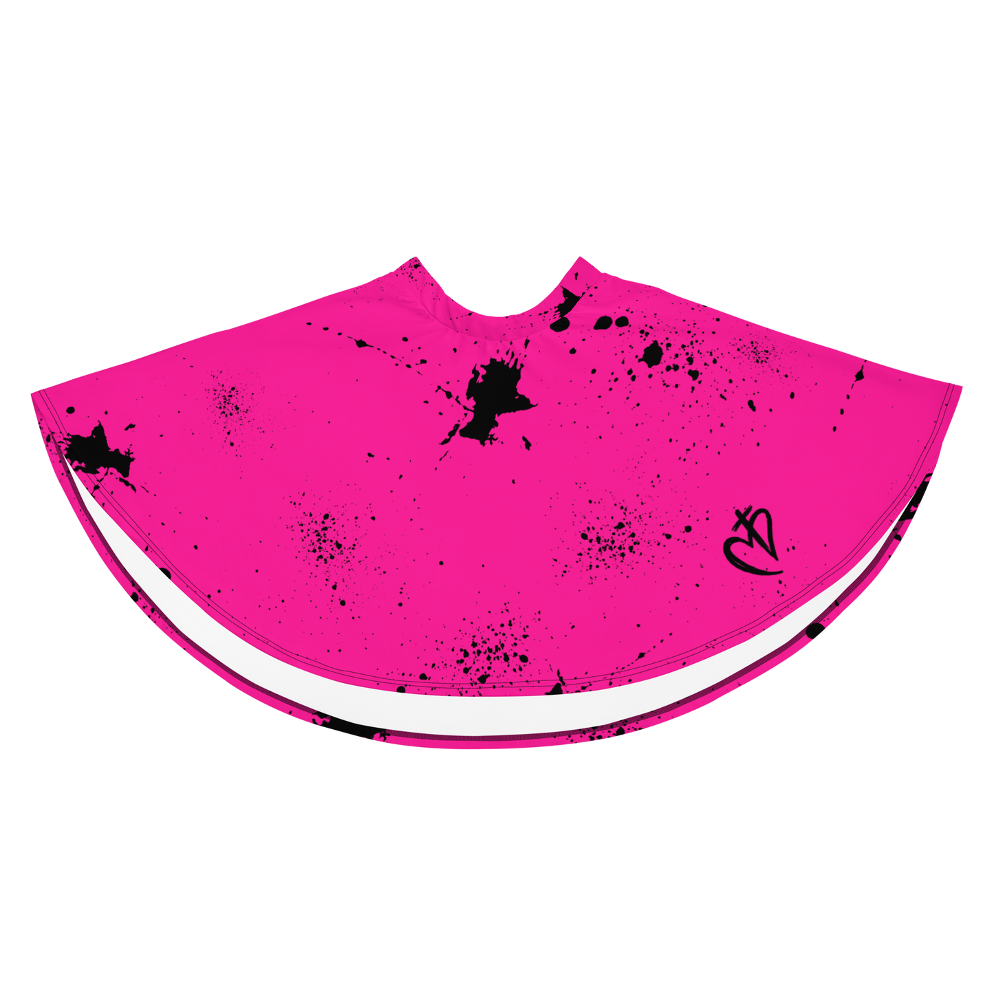 Pink & Black Splatter Women's Skirt