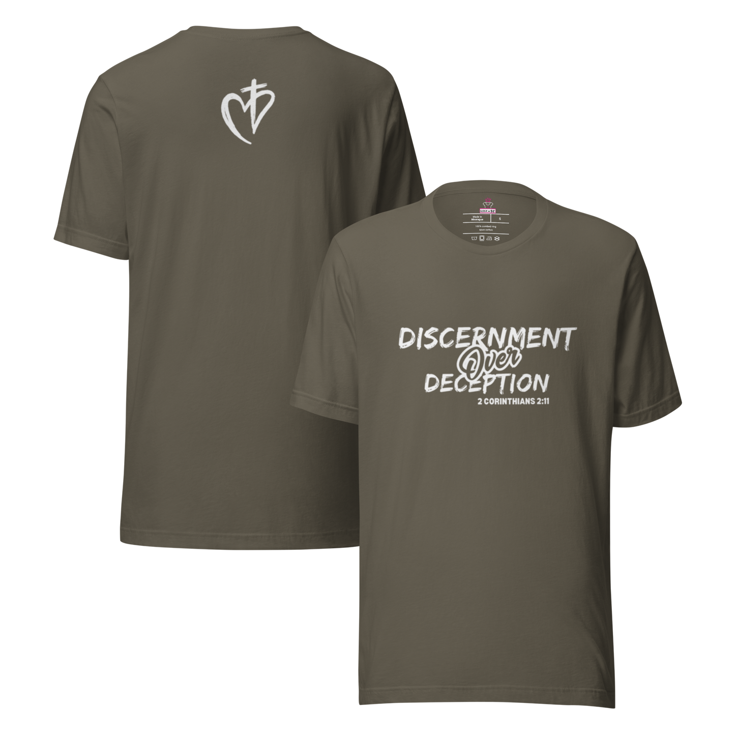 Discernment Royal Tee white