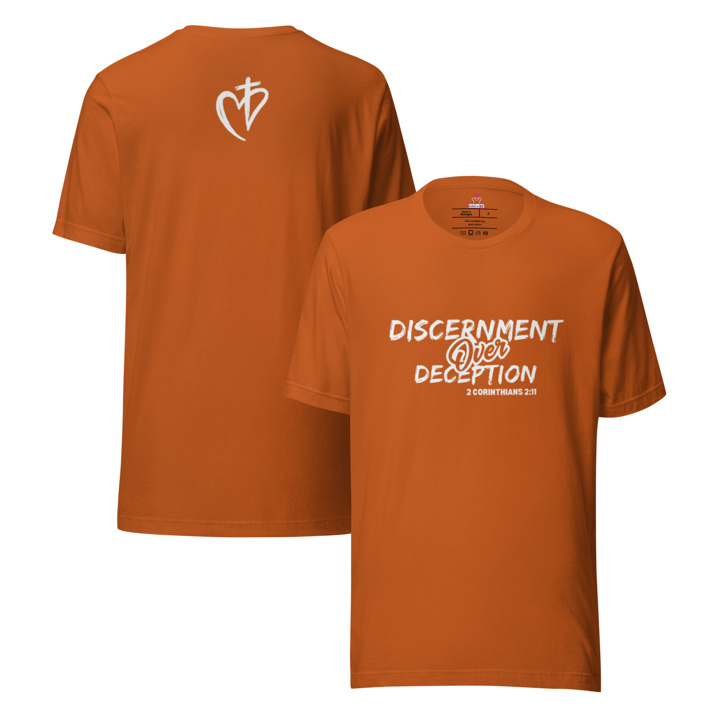 Discernment Royal Tee white