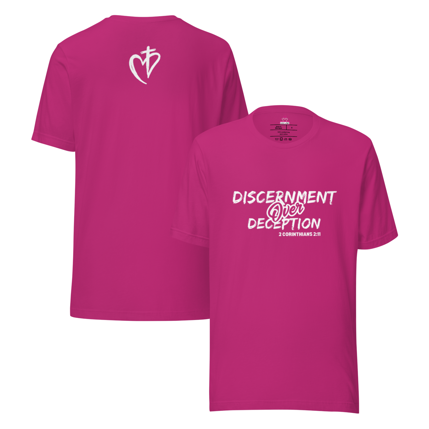 Discernment Royal Tee white