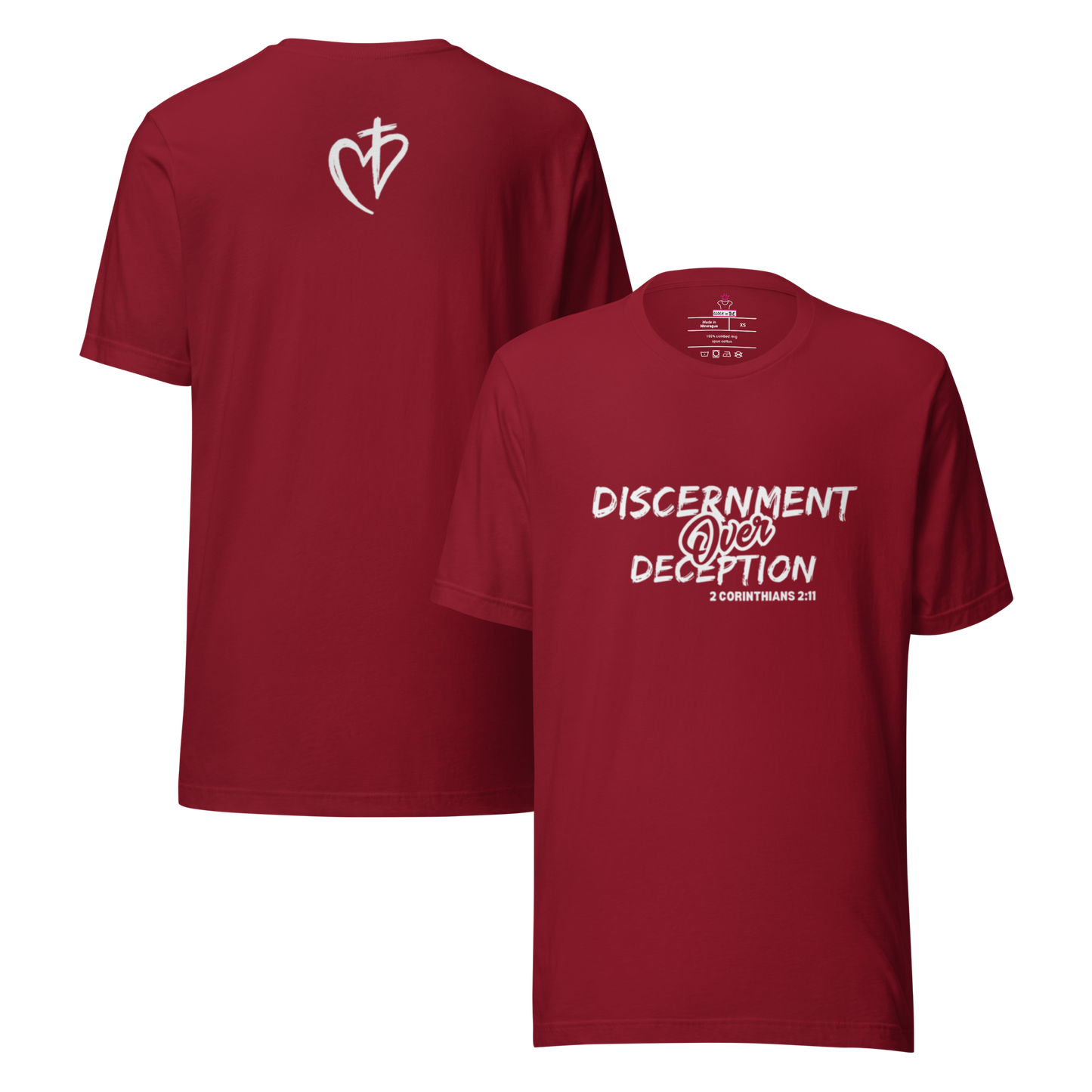 Discernment Royal Tee white