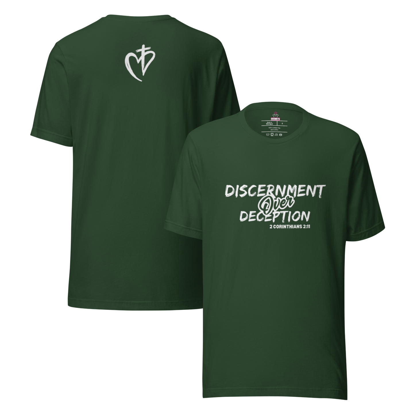 Discernment Royal Tee white
