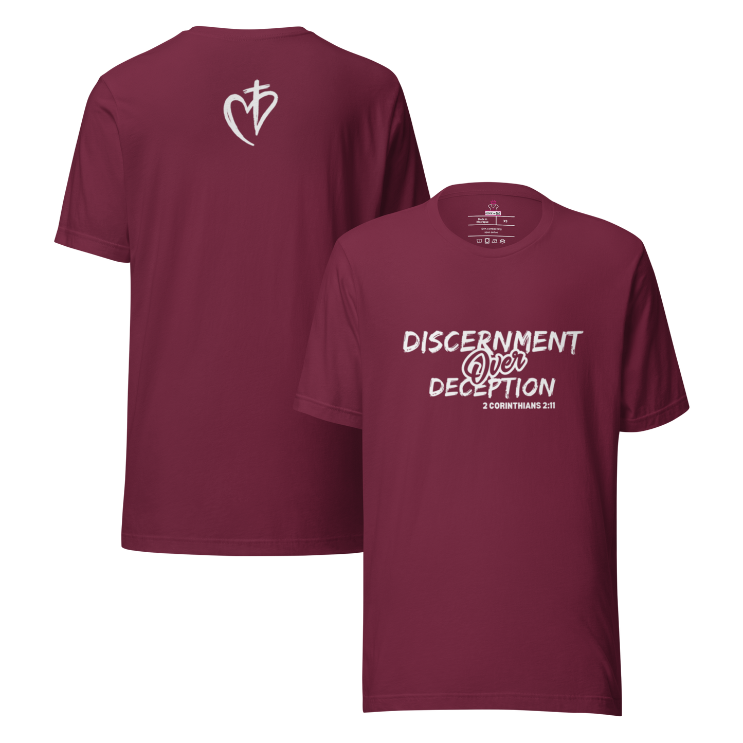 Discernment Royal Tee white