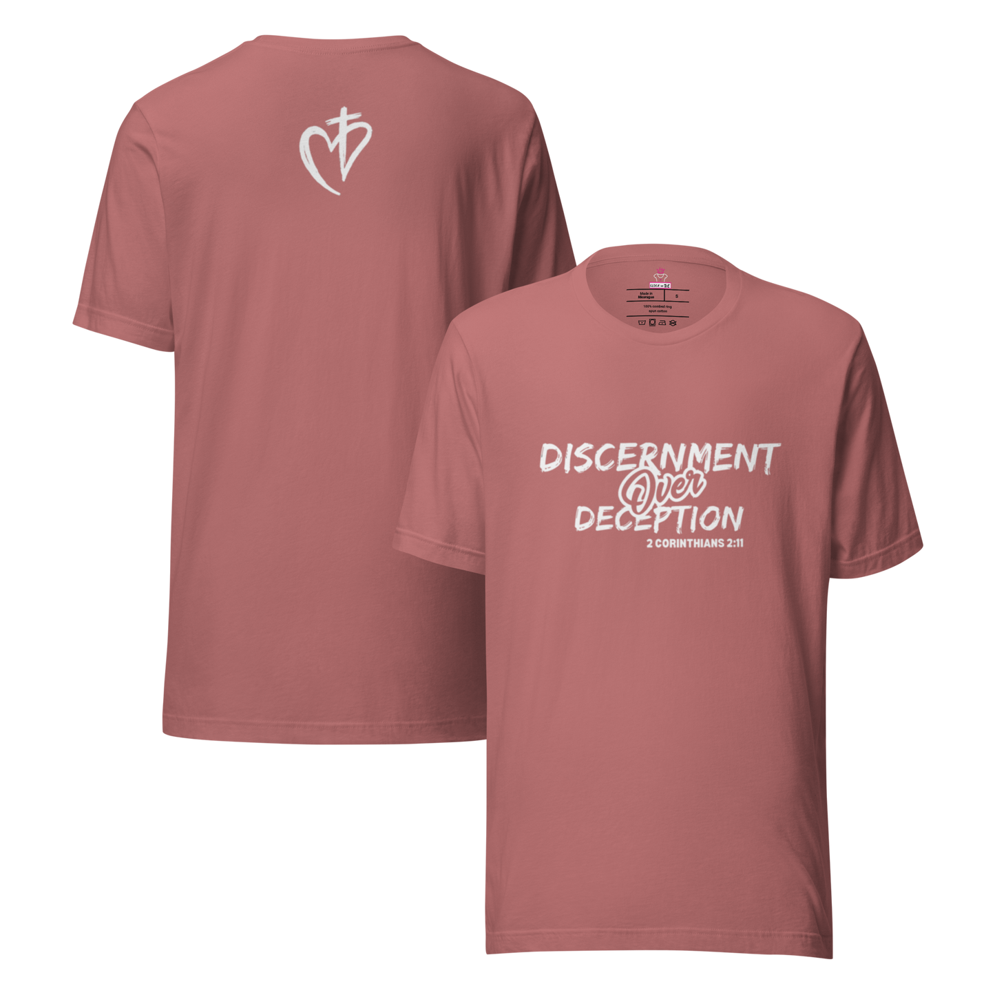 Discernment Royal Tee white
