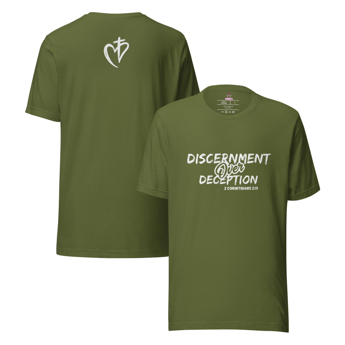 Discernment Royal Tee white