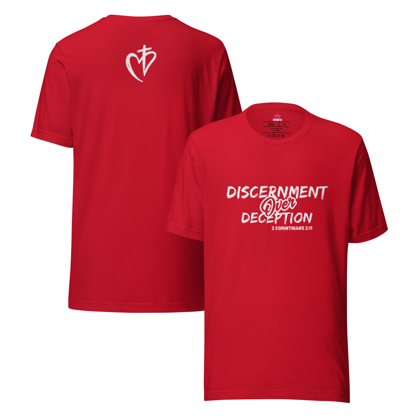 Discernment Royal Tee white