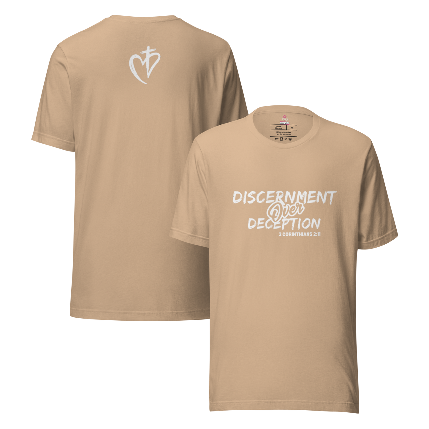 Discernment Royal Tee white