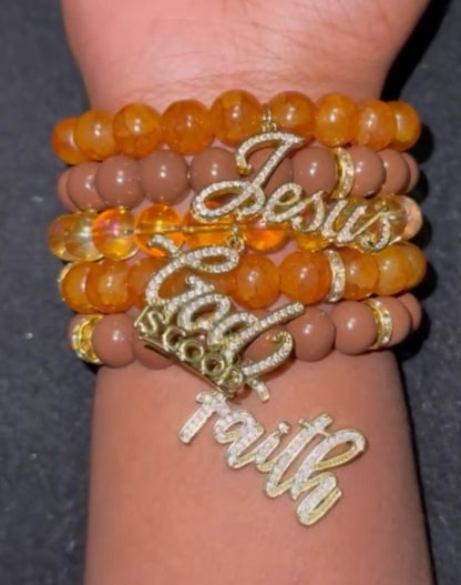 Faith Drip Luxe 5 Bracelet Stack