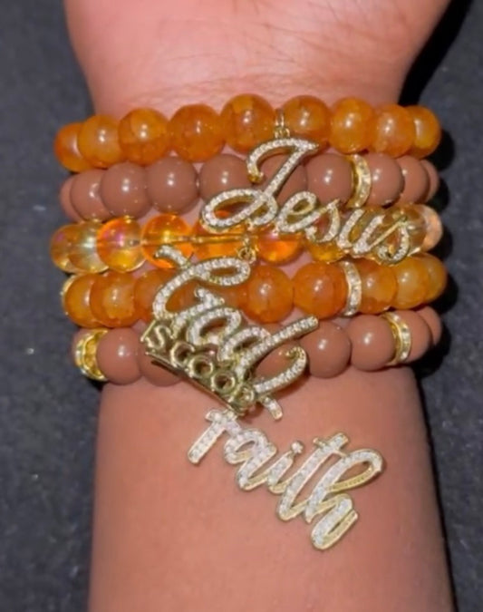 Faith Drip Luxe 5 Bracelet Stack