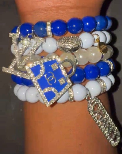 Blue Crush Luxe 5 Bracelet Stack