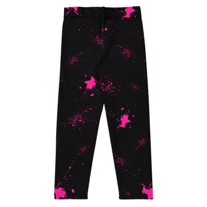 Black & Pink Splatter Leggings (toddlers & kids)