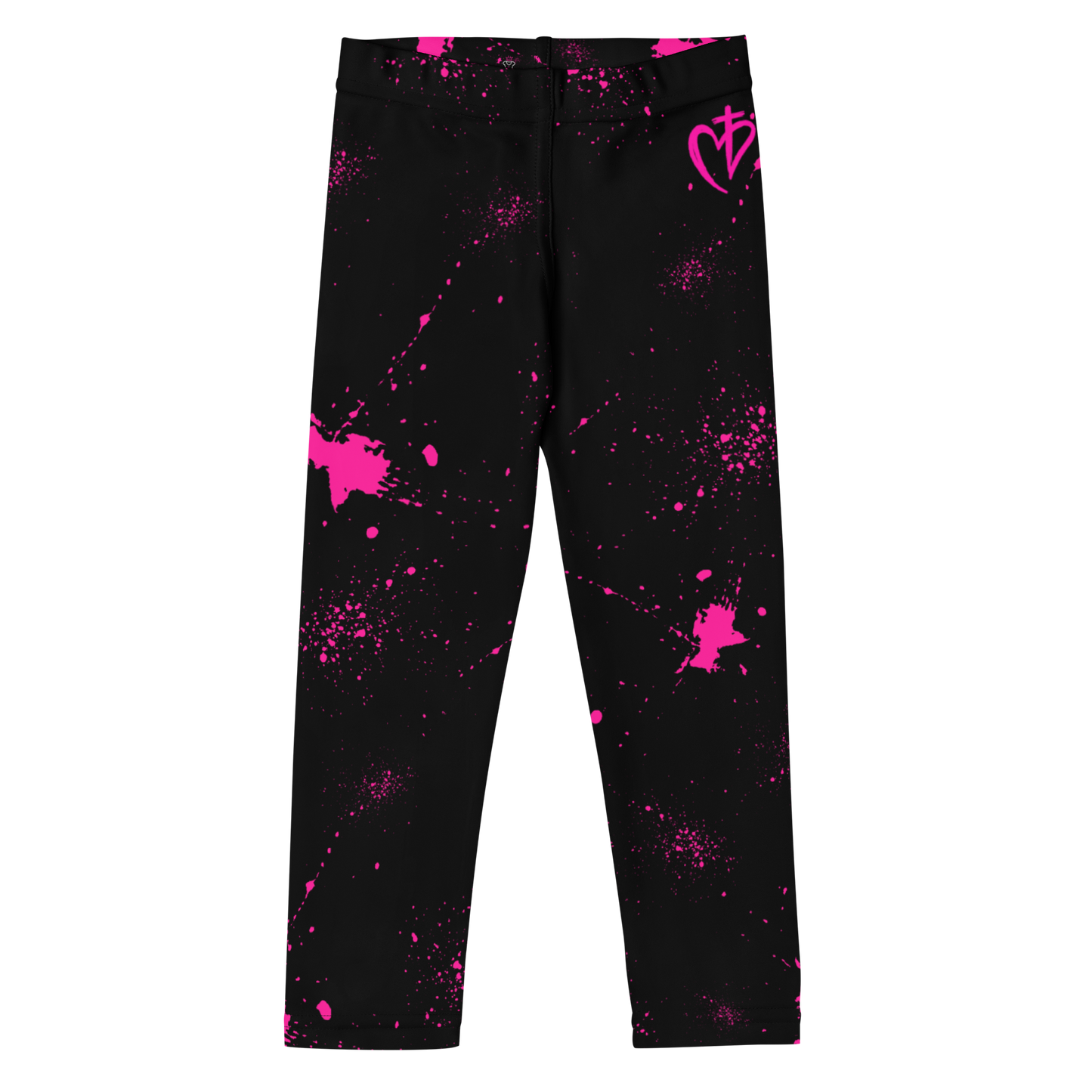 Black & Pink Splatter Leggings (toddlers & kids)