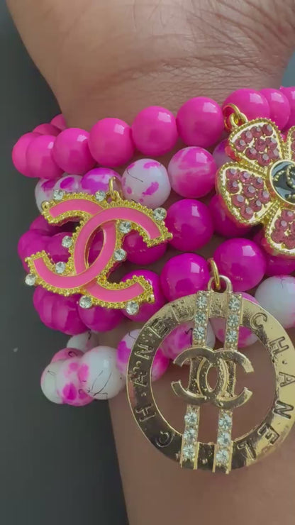 Pretty in Pink Luxe 5 Bracelet Stack