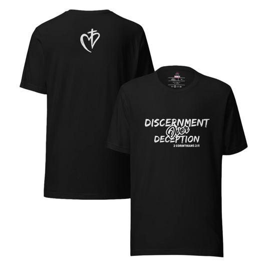 Discernment Royal Tee white