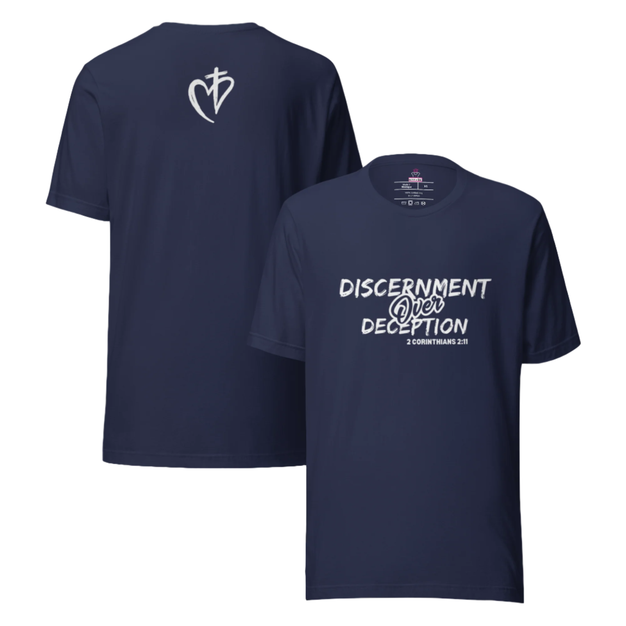 Discernment Royal Tee white